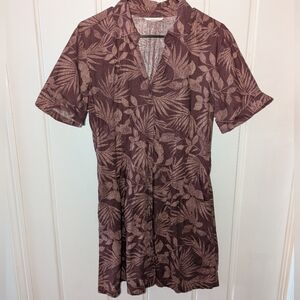 Tropical Leaf Floral Dress